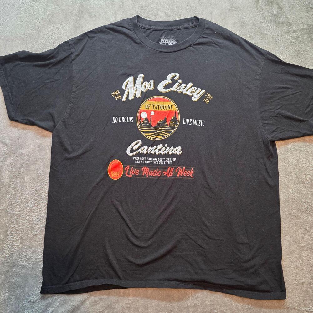 Mad Engine Star Wars Mos Eisley Cantina Shirt Mens 2XL Black Graphic T-Shirt